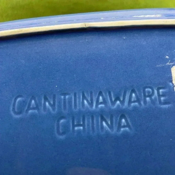 Price drop! Vintage Blue Cantinaware Pottery Covered Butter Dish - Picture 5 of 8